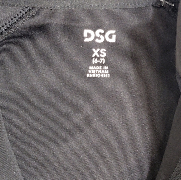 DSG Girls/youth Size XS (6-7) Sports Fleece Full Zip In Pure Black - Picture 8 of 9